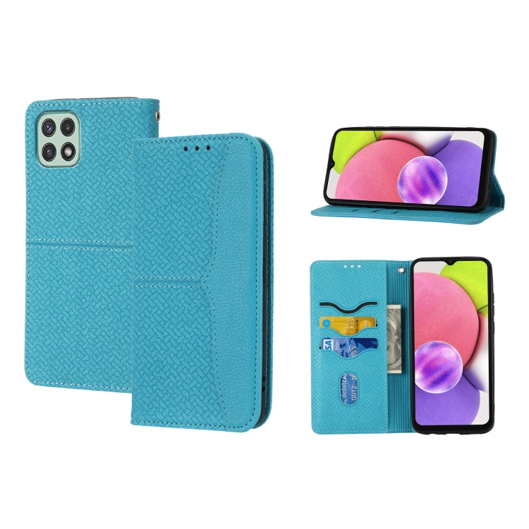 Custodia per telefono in pelle PU con vibrazione orizzontale magnetica con cuciture a trama tessuta, For Samsung Galaxy A03 International Version, For Xiaomi Redmi Note 11, For Samsung Galaxy A03 EU Version, For Xiaomi Redmi Note 11 Pro