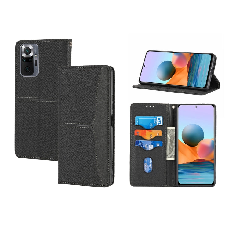 Custodia per telefono in pelle PU con vibrazione orizzontale magnetica con cuciture a trama tessuta, For Samsung Galaxy A03 International Version, For Xiaomi Redmi Note 11, For Samsung Galaxy A03 EU Version, For Xiaomi Redmi Note 11 Pro