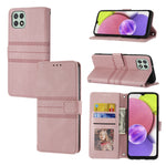 Custodia in pelle per telefono a conchiglia orizzontale con fibbia magnetica a righe in rilievo, For Samsung Galaxy A03 International Version, For Xiaomi Redmi Note 11, For Samsung Galaxy A03 EU Version, For Xiaomi Redmi Note 11 Pro