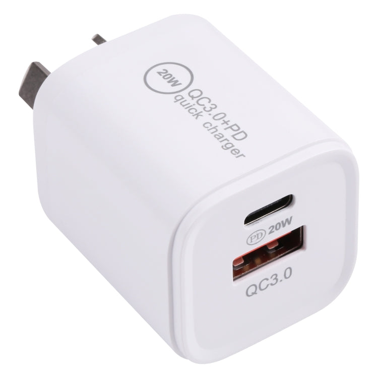 Caricabatterie rapido 20WACB 20W QC3.0 + PD, AU Plug, EU Plug, UK Plug, US Plug