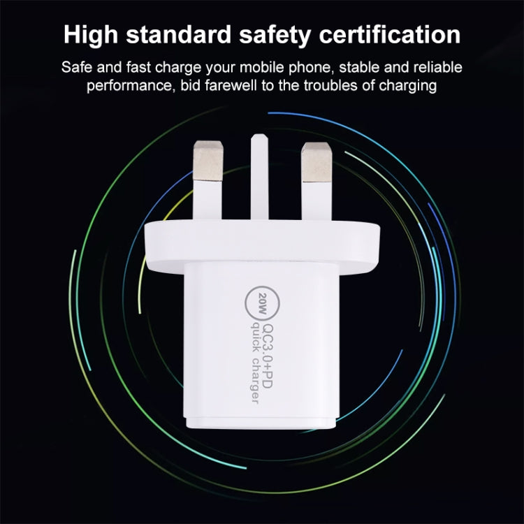 Caricabatterie rapido 20W QC3.0 PD con plug EU AU UK US