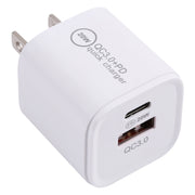 Caricabatterie rapido 20WACB 20W QC3.0 + PD, AU Plug, EU Plug, UK Plug, US Plug