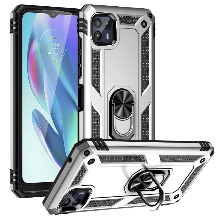 Custodia protettiva antiurto in TPU + PC con supporto girevole a 360 gradi, For Motorola Moto G50 5G