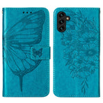 Custodia per telefono in pelle con farfalla goffrata con supporto e slot per schede, portafoglio e cordino, For Samsung Galaxy A13 5G, For Samsung Galaxy F52 5G, For Samsung Galaxy S22 5G