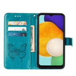 Custodia per telefono in pelle con farfalla goffrata con supporto e slot per schede, portafoglio e cordino, For Samsung Galaxy A13 5G, For Samsung Galaxy F52 5G, For Samsung Galaxy S22 5G