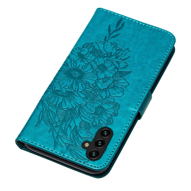 Custodia per telefono in pelle con farfalla goffrata con supporto e slot per schede, portafoglio e cordino, For Samsung Galaxy A13 5G, For Samsung Galaxy F52 5G, For Samsung Galaxy S22 5G