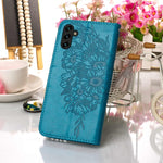 Custodia per telefono in pelle con farfalla goffrata con supporto e slot per schede, portafoglio e cordino, For Samsung Galaxy A13 5G, For Samsung Galaxy F52 5G, For Samsung Galaxy S22 5G