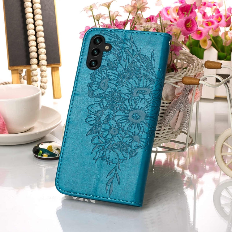 Custodia per telefono in pelle con farfalla goffrata con supporto e slot per schede, portafoglio e cordino, For Samsung Galaxy A13 5G, For Samsung Galaxy F52 5G, For Samsung Galaxy S22 5G