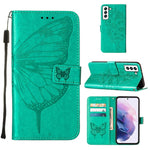 Custodia per telefono in pelle con farfalla goffrata con supporto e slot per schede, portafoglio e cordino, For Samsung Galaxy A13 5G, For Samsung Galaxy F52 5G, For Samsung Galaxy S22 5G