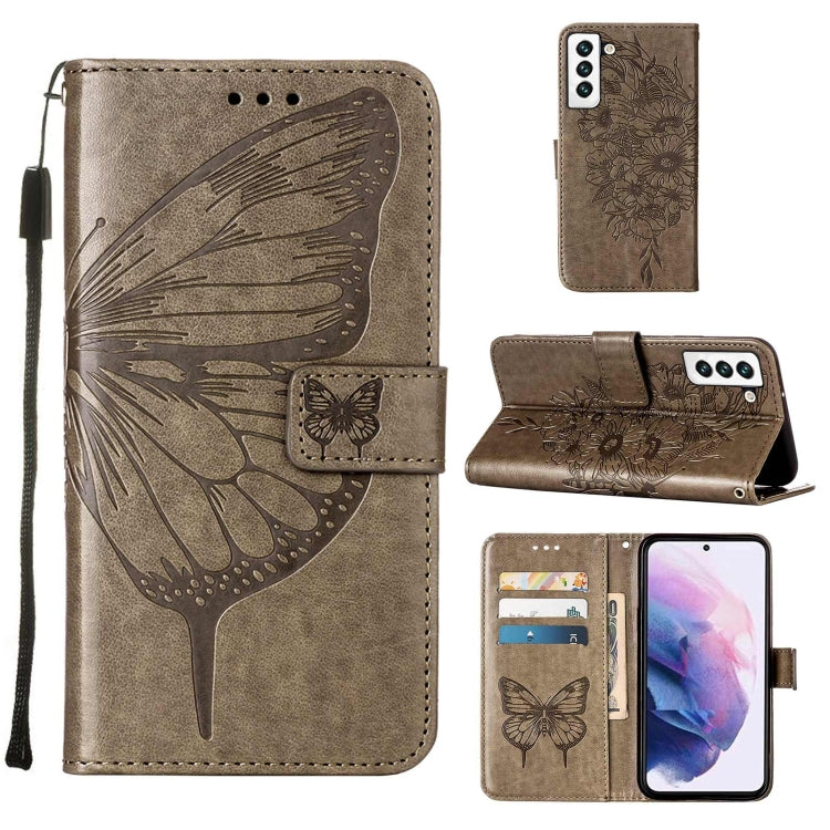 Custodia per telefono in pelle con farfalla goffrata con supporto e slot per schede, portafoglio e cordino, For Samsung Galaxy A13 5G, For Samsung Galaxy F52 5G, For Samsung Galaxy S22 5G