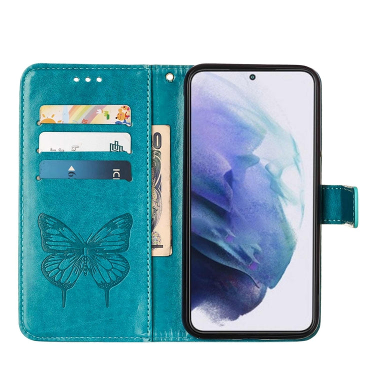 Custodia per telefono in pelle con farfalla goffrata con supporto e slot per schede, portafoglio e cordino, For Samsung Galaxy S22+ 5G, For Samsung Galaxy S22 Ultra 5G, For Xiaomi Mi 11T 5G / 11T Pro 5G