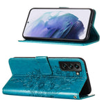 Custodia per telefono in pelle con farfalla goffrata con supporto e slot per schede, portafoglio e cordino, For Samsung Galaxy S22+ 5G, For Samsung Galaxy S22 Ultra 5G, For Xiaomi Mi 11T 5G / 11T Pro 5G