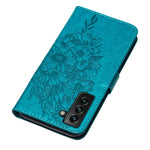 Custodia per telefono in pelle con farfalla goffrata con supporto e slot per schede, portafoglio e cordino, For Samsung Galaxy S22+ 5G, For Samsung Galaxy S22 Ultra 5G, For Xiaomi Mi 11T 5G / 11T Pro 5G
