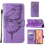 Custodia per telefono in pelle con farfalla goffrata con supporto e slot per schede, portafoglio e cordino, For Samsung Galaxy S22+ 5G, For Samsung Galaxy S22 Ultra 5G, For Xiaomi Mi 11T 5G / 11T Pro 5G