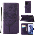 Custodia per telefono in pelle con farfalla goffrata con supporto e slot per schede, portafoglio e cordino, For Samsung Galaxy S22+ 5G, For Samsung Galaxy S22 Ultra 5G, For Xiaomi Mi 11T 5G / 11T Pro 5G