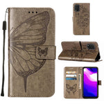 Custodia per telefono in pelle con farfalla goffrata con supporto e slot per schede, portafoglio e cordino, For Xiaomi Mi 10 5G / 10 Pro 5G