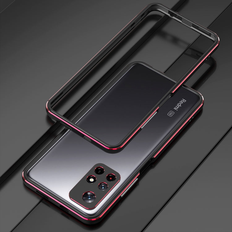 Protezione per obiettivo serie Aurora + custodia per telefono con struttura in metallo, For Xiaomi Redmi Note 11