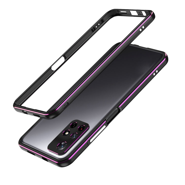 Protezione per obiettivo serie Aurora + custodia per telefono con struttura in metallo, For Xiaomi Redmi Note 11