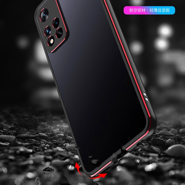 Protezione per obiettivo serie Aurora + custodia per telefono con struttura in metallo, For Xiaomi Redmi Note 11 Pro/11 Pro+
