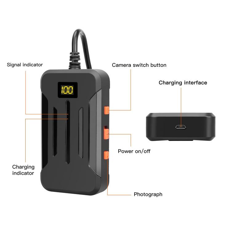 F300 8mm IP68 Watweproof HD Endoscopio digitale a doppia fotocamera, 2m Hard Cable, 5m Hard Cable, 10m Hard Cable