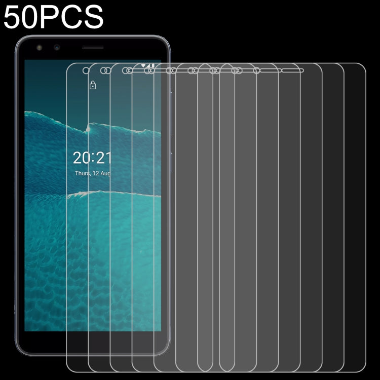 50 pellicole in vetro temperato da 0,26 mm 9H 2,5D, For Sony Xperia Pro-I (50 PCS), For Honor X30 Max (50 PCS), For TCL 20 R 5G / 20Y (50 PCS), For Tecno Spark 7 (50 PCS), For Tecno Spark 7 Pro (50 PCS), For Nokia C1 2nd Edition (50 PCS)