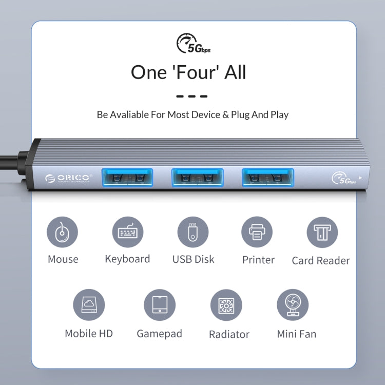ORICO AH-12F Docking station HUB USB-C 4 porte