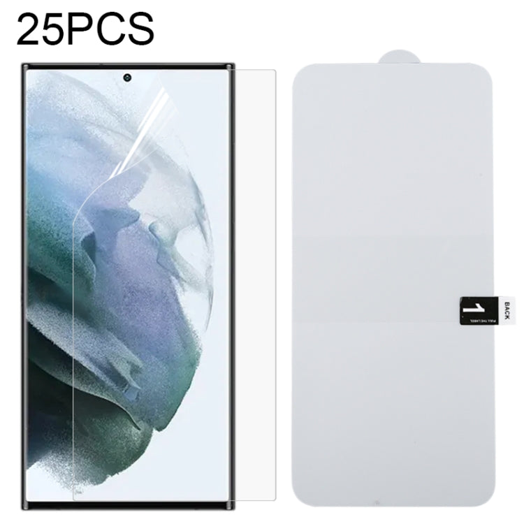 25 PCS Full Screen Protector Pellicola idrogel antideflagrante, For Samsung Galaxy S22 5G (25pcs), For Samsung Galaxy S22+ 5G (25pcs), For Samsung Galaxy S22 Ultra 5G (25pcs)