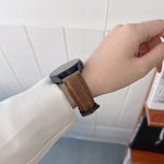Cinturino in pelle smerigliata con trama Crazy Horse, 20mm, 22mm
