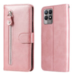 Custodia per telefono in pelle flip orizzontale con cerniera texture vitello, For OPPO Realme 8i, For OPPO Realme GT Neo2, For OPPO Reno6 4G, For Huawei nova 8i / Honor 50 Lite