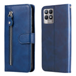Custodia per telefono in pelle flip orizzontale con cerniera texture vitello, For OPPO Realme 8i, For OPPO Realme GT Neo2, For OPPO Reno6 4G, For Huawei nova 8i / Honor 50 Lite