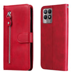 Custodia per telefono in pelle flip orizzontale con cerniera texture vitello, For OPPO Realme 8i, For OPPO Realme GT Neo2, For OPPO Reno6 4G, For Huawei nova 8i / Honor 50 Lite