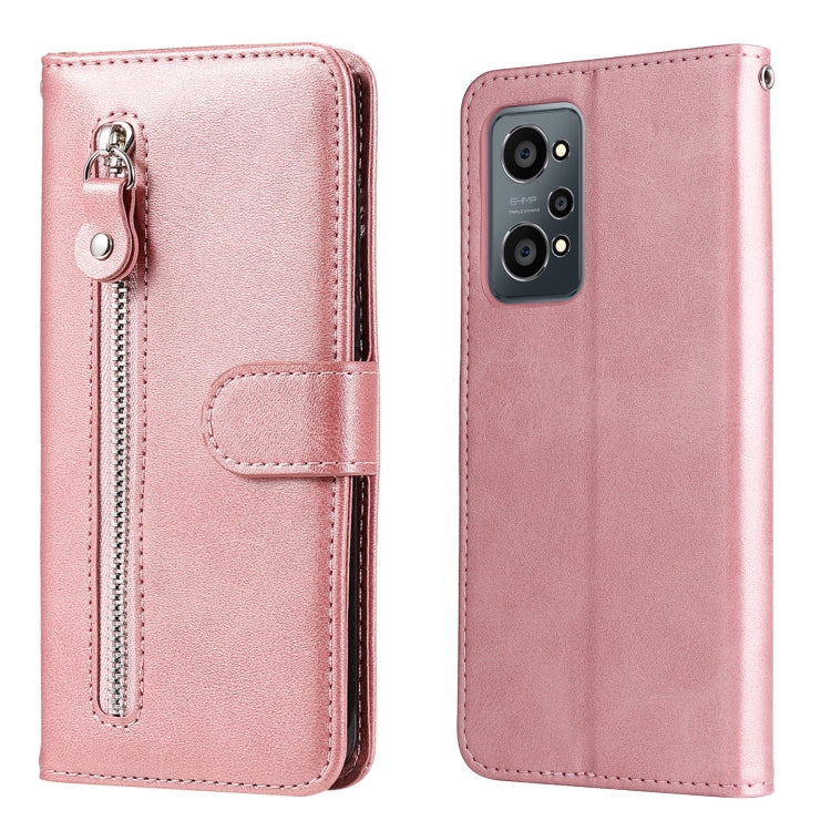 Custodia per telefono in pelle flip orizzontale con cerniera texture vitello, For OPPO Realme 8i, For OPPO Realme GT Neo2, For OPPO Reno6 4G, For Huawei nova 8i / Honor 50 Lite