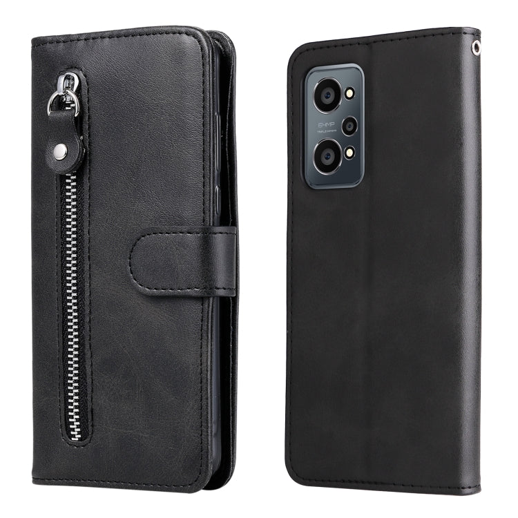 Custodia per telefono in pelle flip orizzontale con cerniera texture vitello, For OPPO Realme 8i, For OPPO Realme GT Neo2, For OPPO Reno6 4G, For Huawei nova 8i / Honor 50 Lite