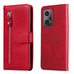 Custodia per telefono in pelle flip orizzontale con cerniera texture vitello, For OPPO Realme 8i, For OPPO Realme GT Neo2, For OPPO Reno6 4G, For Huawei nova 8i / Honor 50 Lite