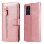 Custodia per telefono in pelle flip orizzontale con cerniera texture vitello, For OPPO Realme 8i, For OPPO Realme GT Neo2, For OPPO Reno6 4G, For Huawei nova 8i / Honor 50 Lite