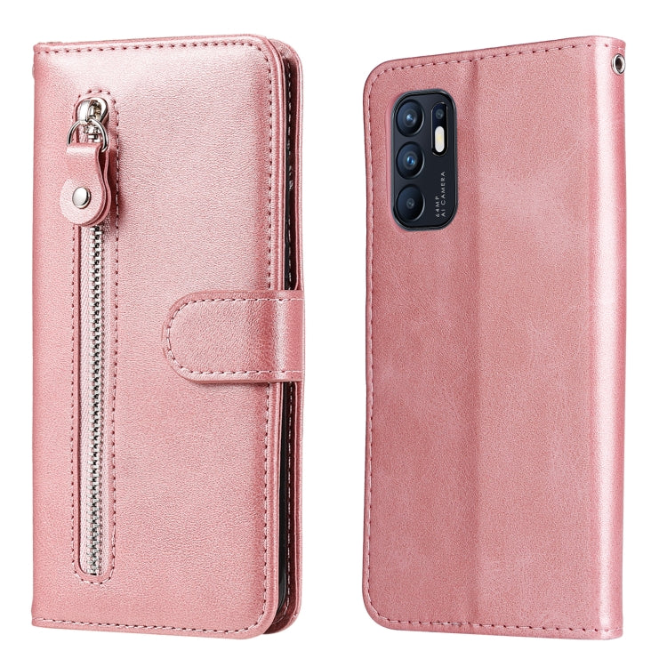 Custodia per telefono in pelle flip orizzontale con cerniera texture vitello, For OPPO Realme 8i, For OPPO Realme GT Neo2, For OPPO Reno6 4G, For Huawei nova 8i / Honor 50 Lite