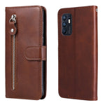 Custodia per telefono in pelle flip orizzontale con cerniera texture vitello, For OPPO Realme 8i, For OPPO Realme GT Neo2, For OPPO Reno6 4G, For Huawei nova 8i / Honor 50 Lite