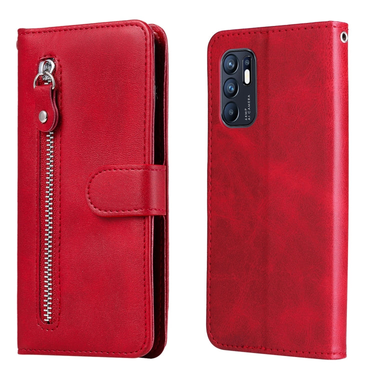 Custodia per telefono in pelle flip orizzontale con cerniera texture vitello, For OPPO Realme 8i, For OPPO Realme GT Neo2, For OPPO Reno6 4G, For Huawei nova 8i / Honor 50 Lite