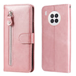 Custodia per telefono in pelle flip orizzontale con cerniera texture vitello, For OPPO Realme 8i, For OPPO Realme GT Neo2, For OPPO Reno6 4G, For Huawei nova 8i / Honor 50 Lite