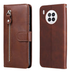 Custodia per telefono in pelle flip orizzontale con cerniera texture vitello, For OPPO Realme 8i, For OPPO Realme GT Neo2, For OPPO Reno6 4G, For Huawei nova 8i / Honor 50 Lite