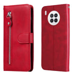 Custodia per telefono in pelle flip orizzontale con cerniera texture vitello, For OPPO Realme 8i, For OPPO Realme GT Neo2, For OPPO Reno6 4G, For Huawei nova 8i / Honor 50 Lite