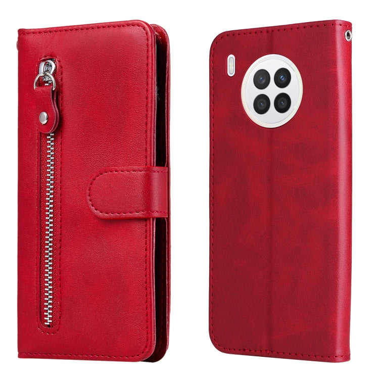 Custodia per telefono in pelle flip orizzontale con cerniera texture vitello, For OPPO Realme 8i, For OPPO Realme GT Neo2, For OPPO Reno6 4G, For Huawei nova 8i / Honor 50 Lite