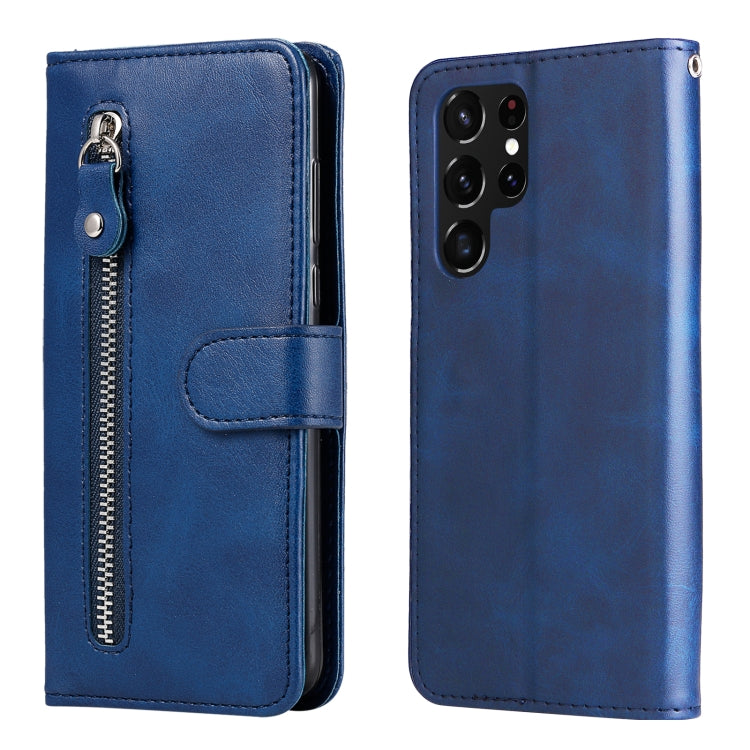 Custodia per telefono in pelle flip orizzontale con cerniera texture vitello, For Samsung Galaxy S22 Ultra 5G, For Samsung Galaxy S22 5G, For Samsung Galaxy S22+ 5G