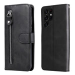 Custodia per telefono in pelle flip orizzontale con cerniera texture vitello, For Samsung Galaxy S22 Ultra 5G, For Samsung Galaxy S22 5G, For Samsung Galaxy S22+ 5G