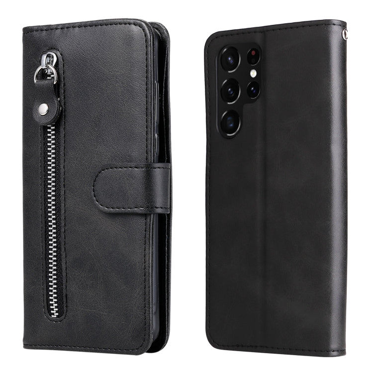Custodia per telefono in pelle flip orizzontale con cerniera texture vitello, For Samsung Galaxy S22 Ultra 5G, For Samsung Galaxy S22 5G, For Samsung Galaxy S22+ 5G