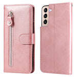 Custodia per telefono in pelle flip orizzontale con cerniera texture vitello, For Samsung Galaxy S22 Ultra 5G, For Samsung Galaxy S22 5G, For Samsung Galaxy S22+ 5G