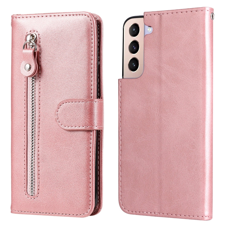 Custodia per telefono in pelle flip orizzontale con cerniera texture vitello, For Samsung Galaxy S22 Ultra 5G, For Samsung Galaxy S22 5G, For Samsung Galaxy S22+ 5G