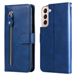 Custodia per telefono in pelle flip orizzontale con cerniera texture vitello, For Samsung Galaxy S22 Ultra 5G, For Samsung Galaxy S22 5G, For Samsung Galaxy S22+ 5G
