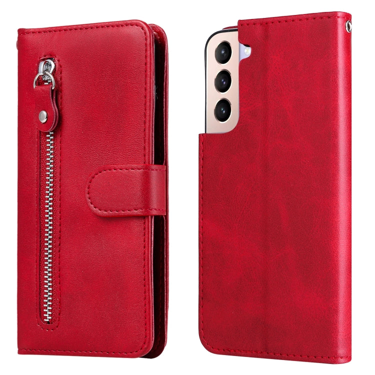 Custodia per telefono in pelle flip orizzontale con cerniera texture vitello, For Samsung Galaxy S22 Ultra 5G, For Samsung Galaxy S22 5G, For Samsung Galaxy S22+ 5G