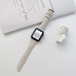 Cinturino di ricambio in pelle bovina a forma di coda di coltello per Apple Watch Series, 7 45mm / 6&SE&5&4 44mm / 3&2&1 42mm, 7 41mm / 6&SE&5&4 40mm / 3&2&1 38mm